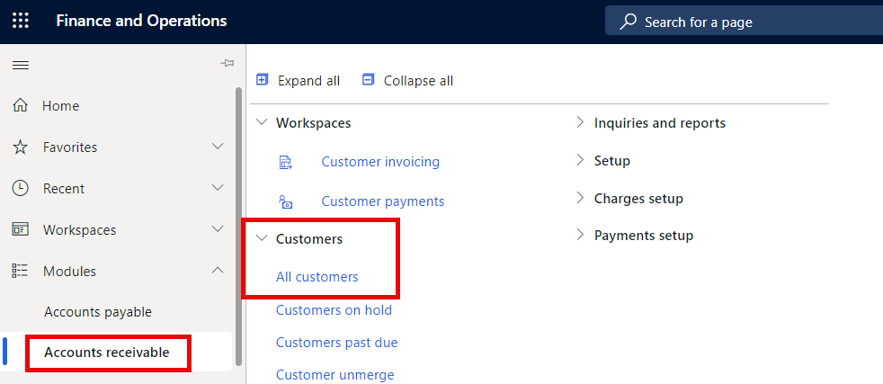 Customer parent-child hierarchy setup