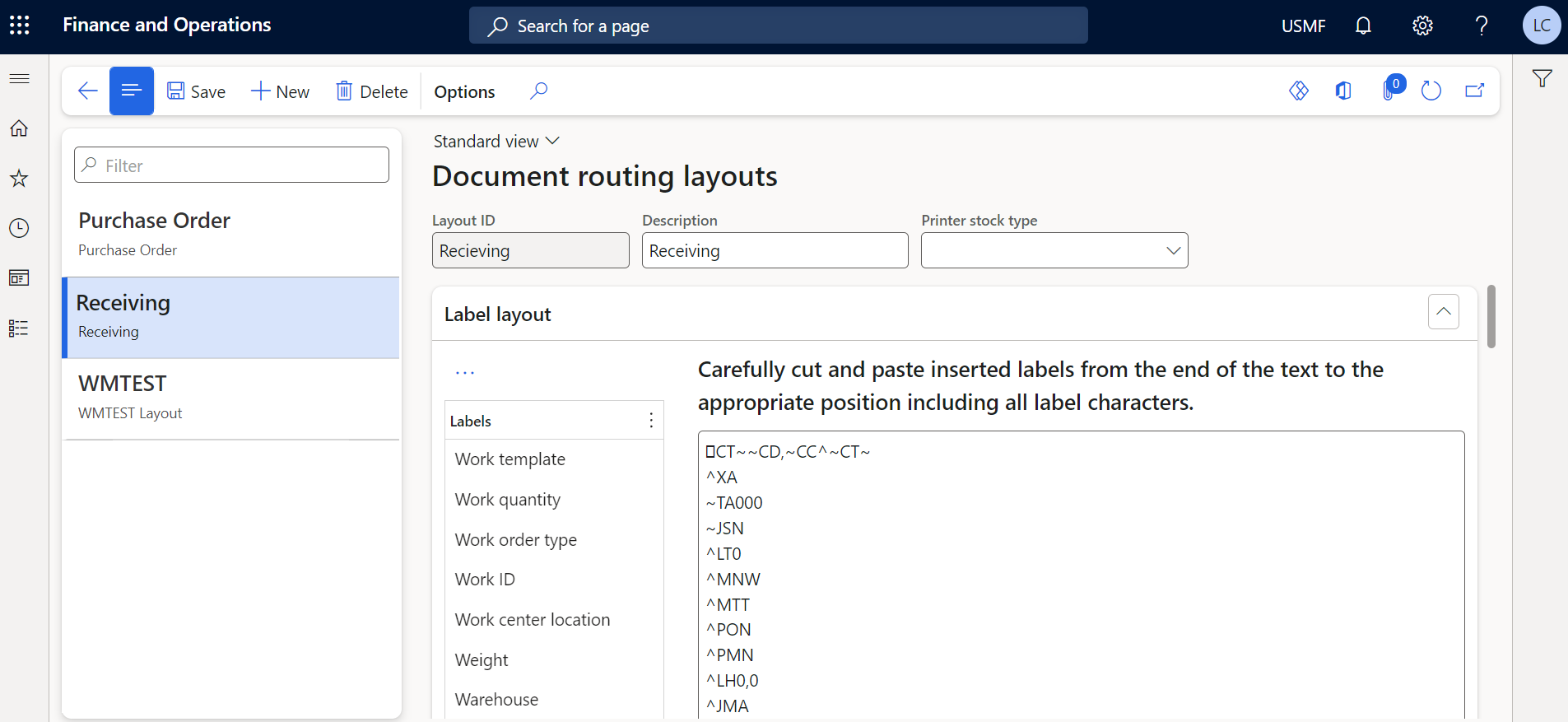 Document routing layouts