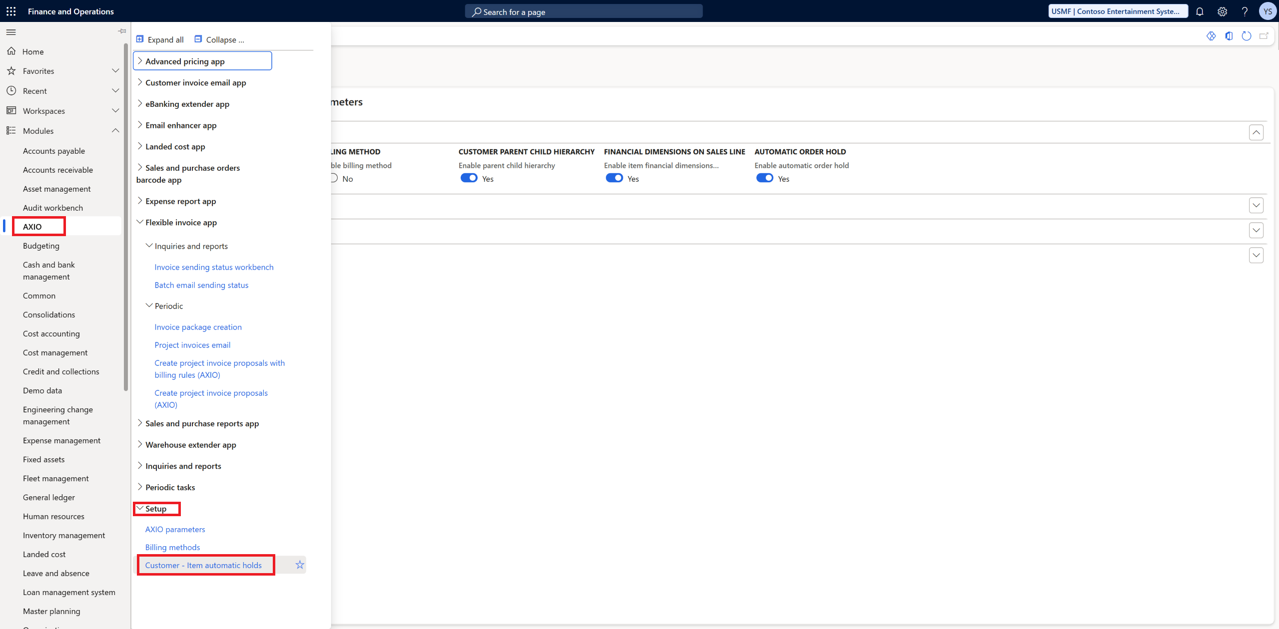 Enable automatic order hold