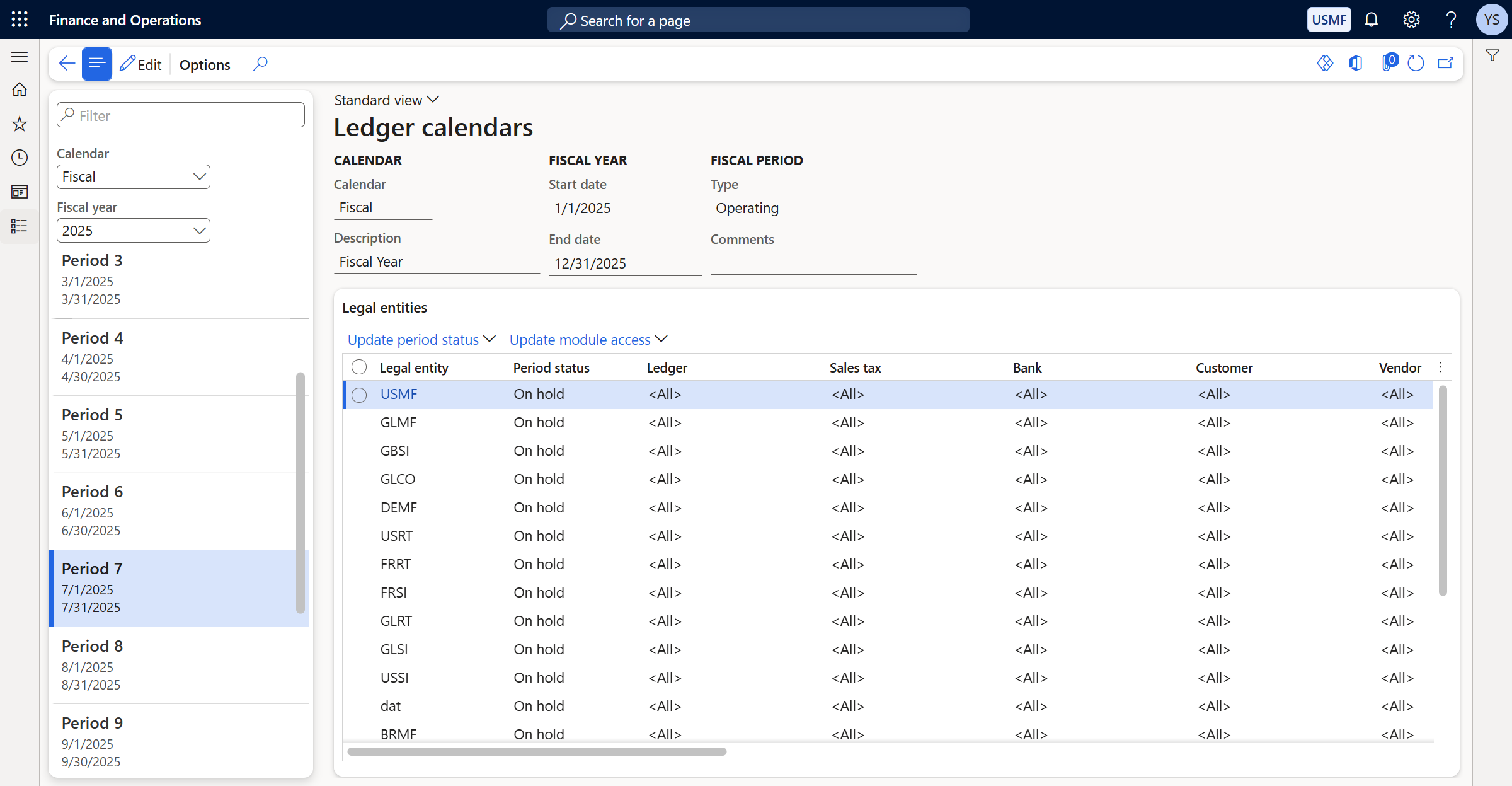 Automatic open future periods feature