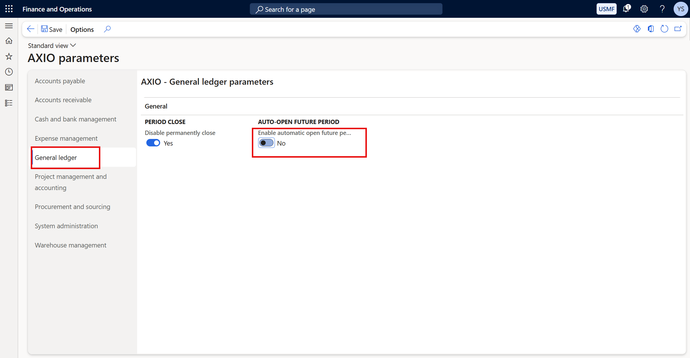Automatic open future periods feature
