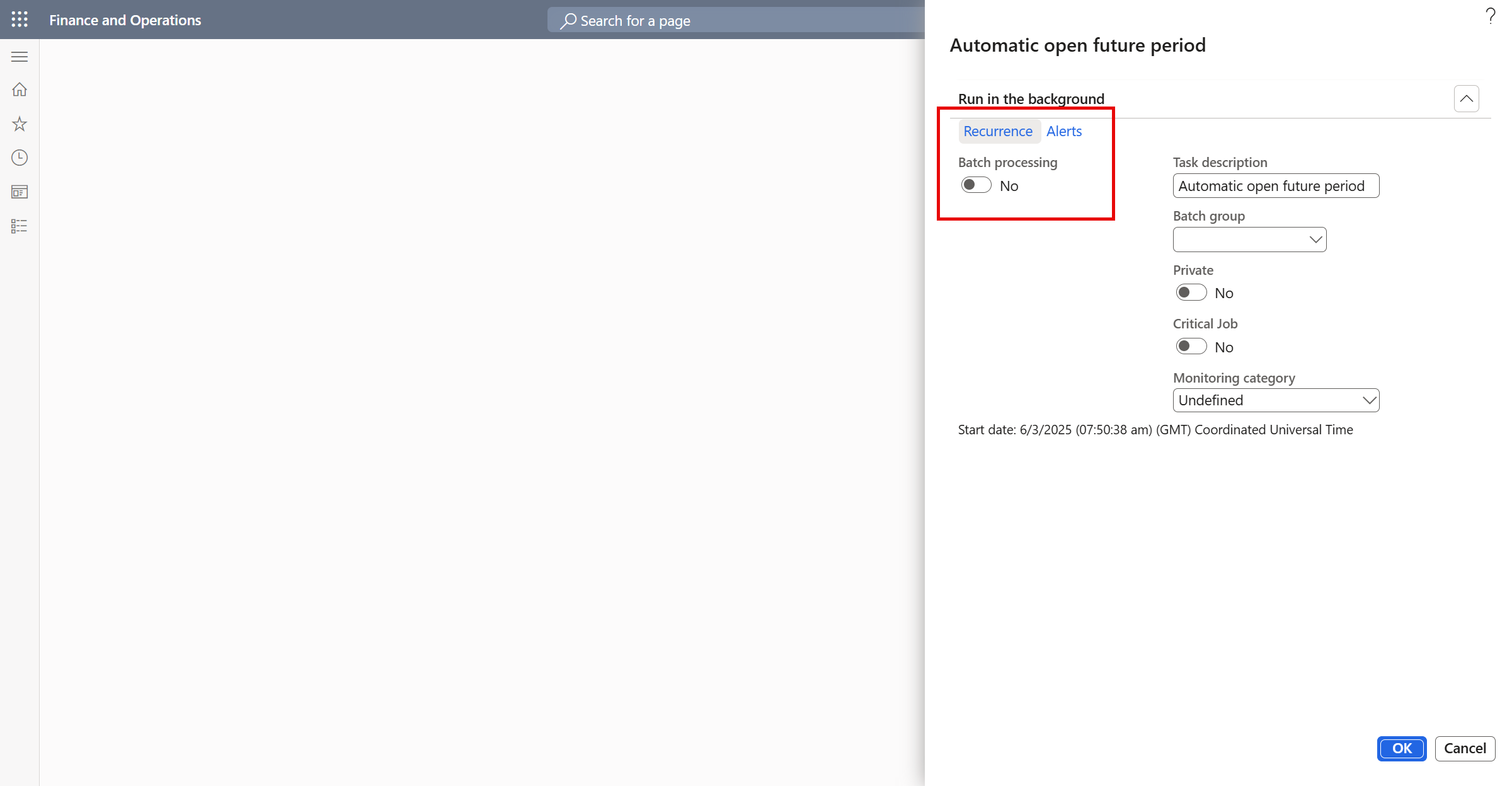 Automatic open future periods feature