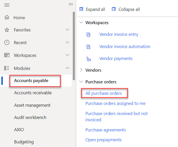 Purchase orders cleanup 