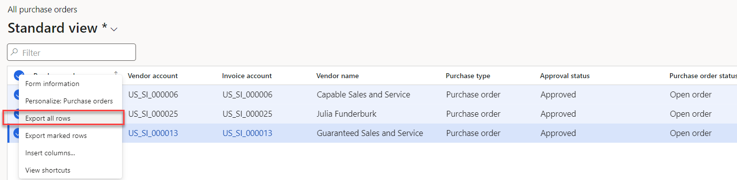 Purchase orders cleanup 