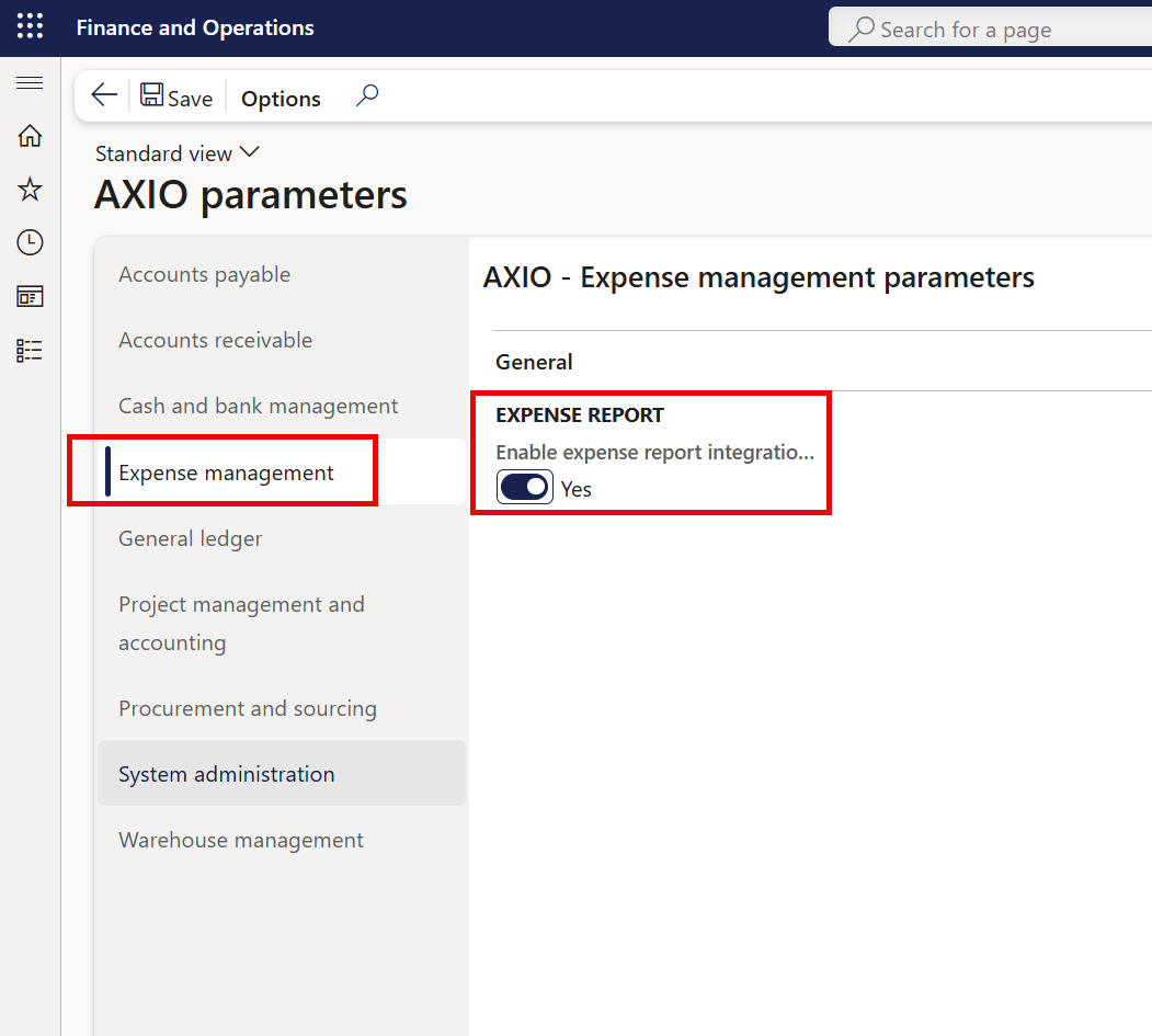 Expense Report Integration app