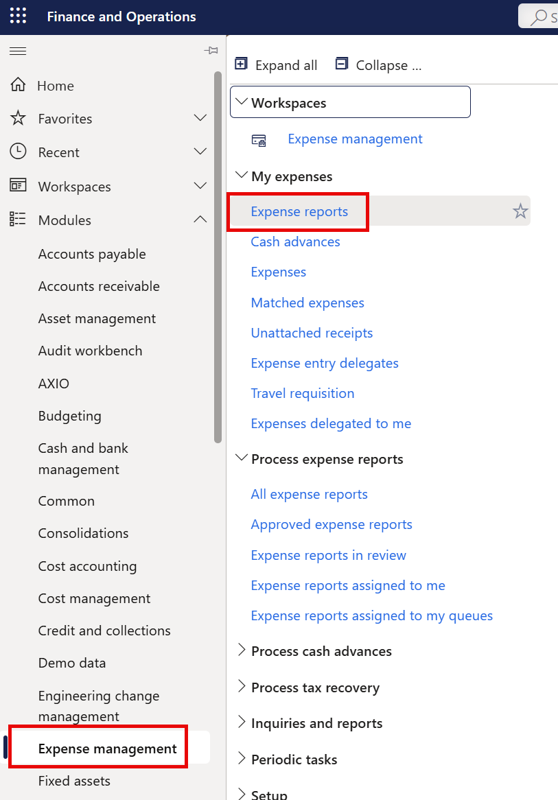 Expense Report Integration app
