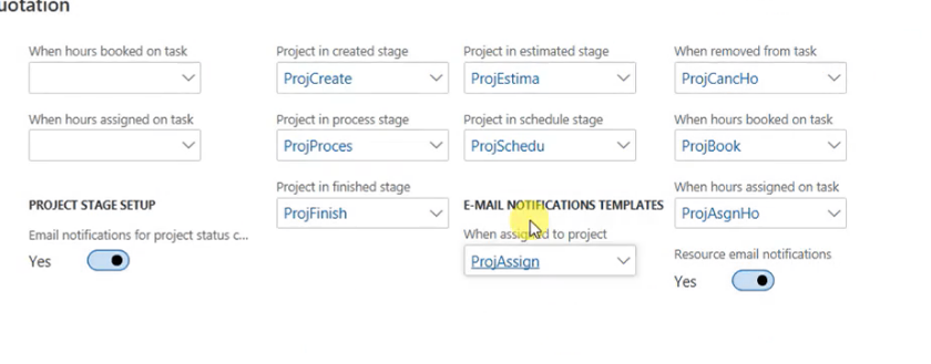 Project Email Notifications