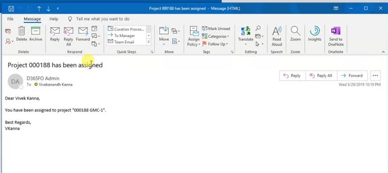 Project Email Notifications